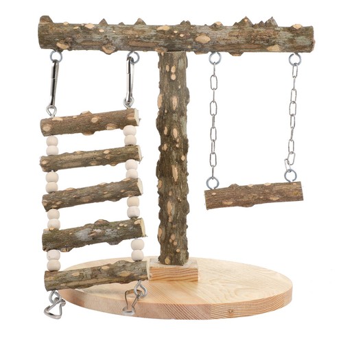 Parrot wooden play stand with - parrot,