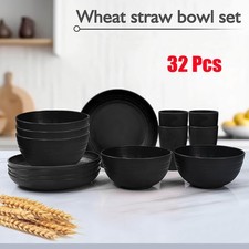 Black Dinnerware Bowl Plates