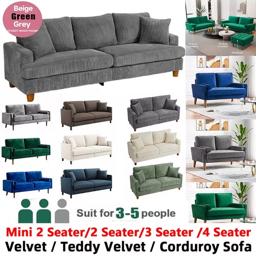 Modern seater corduroy sofa - seater,