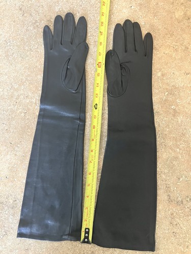 Long leather opera - leather,