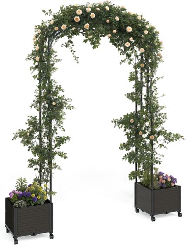 Metal garden arch trellis with - garden,