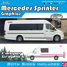 LWB Mercedes Sprinter Side Stripes Camper Motorhome Decals Stickers Graphics 158