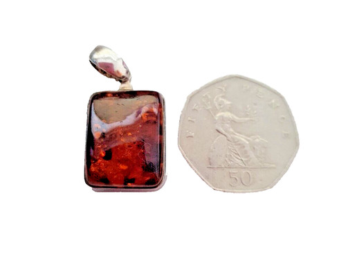 Faux amber colour resin 925 - ,