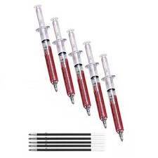 5 NOVELTY SYRINGE PENS plus