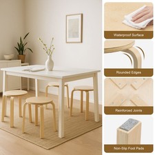 4-Pack Sturdy Wooden Stools