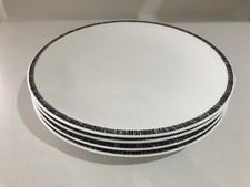 4 x Extra Large Denby Betty Jackson Plates 33cm 13" Black & White