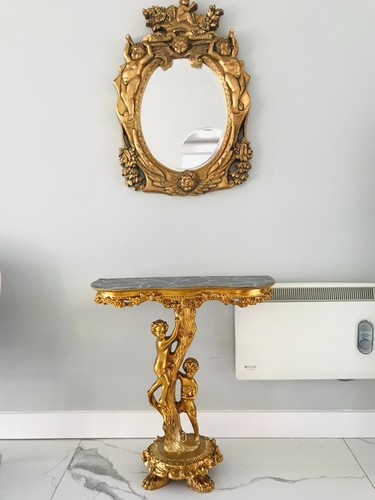 Gold gilt cherub - gold,