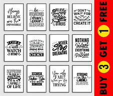 Motivational Quotes Poster Inspirational Print Wall Art Home Decor Picture Photo