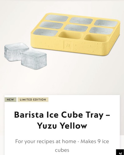 Nespresso barista ice - ice, cube