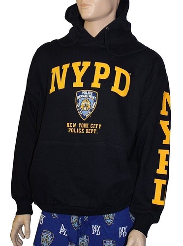 Nypd hoodie yellow sleeve - nypd,