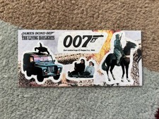 Living Daylights Stickers Vintage 1987 Original James Bond Timothy Dalton Promo