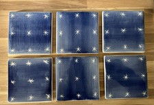 Whittard Tea Clipper Blue Coasters Star Design X 6