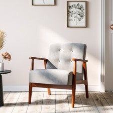 Buttons Tufted Tub Armchair
