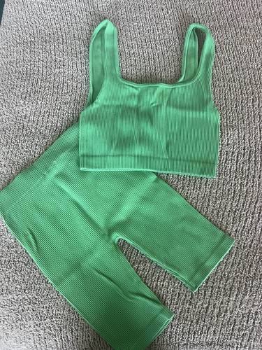Zara green ribbed knit bra - zara,