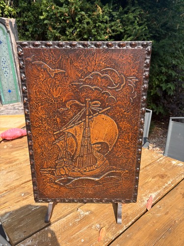 Vintage brass fire screen - vintage, –