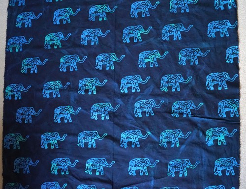 Elephant batik fabric - , hand