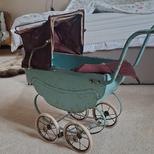 Vintage metal fabric - &, doll