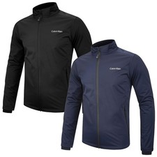 Calvin Klein Men Full Zip Waterproof Jacket CK Golf Breathable Stretch Windproof