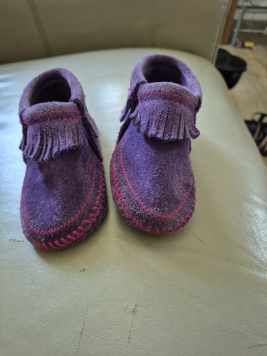 Minnetonka purple suede fringe - purple,