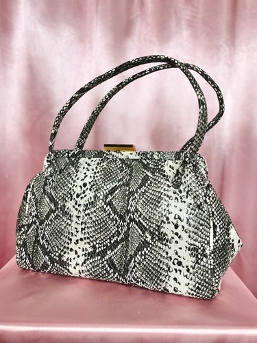 1960s faux leather - , snakeprint