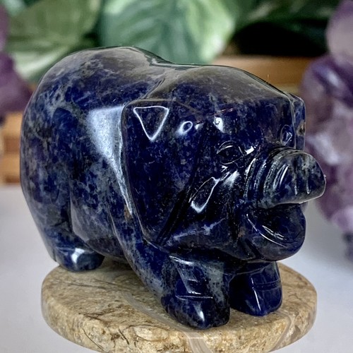 Carved stone pig animal - stone,