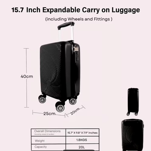 Navy abs hard expandable carry - abs,