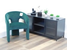 Velvet Fabric Accent Chair/Dining Chair In Forest Green Or Mole