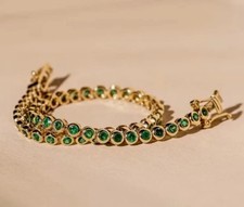 9Ct Round Lab Created Green