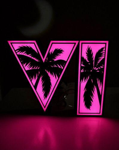 Gta inspired led light box - gta,