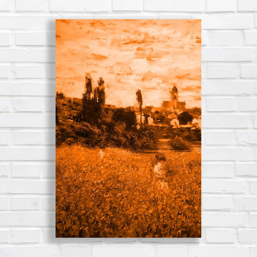 Poppy field landscape orange - field,