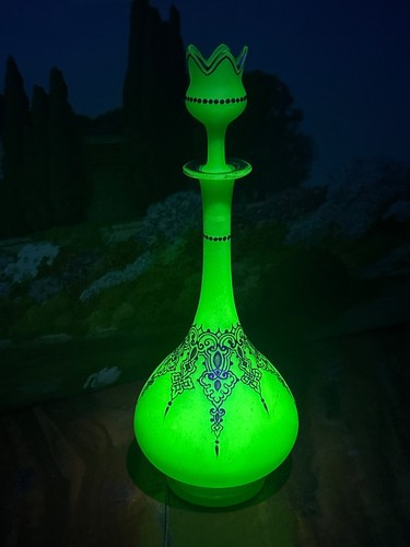 French opaline satin green - french,