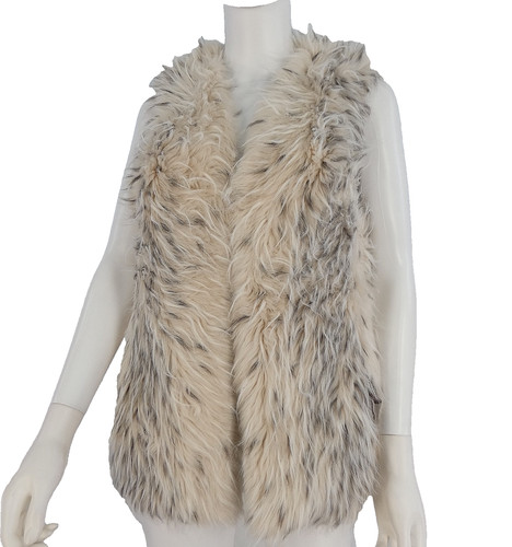Zara faux fur gilet cream - gilet,