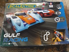 Scalextric Gulf Racing Electric Slot Car Set 1:32 Scale