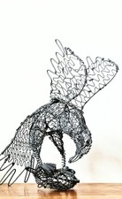 Striking Bird Of Prey Wire Art