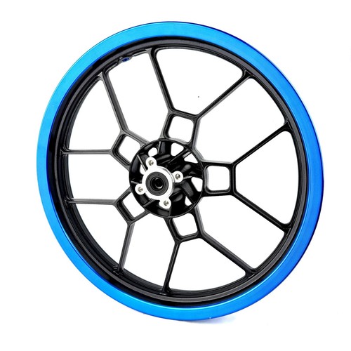 Front wheel 17x2 - front, blk/blue