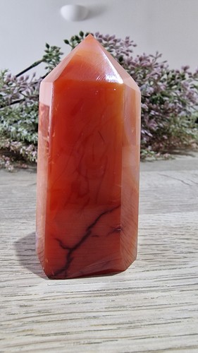 Carnelian agate crystal tower - carnelian,
