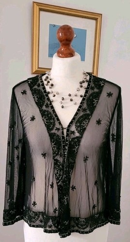 Vintage black sequin beaded - vintage,