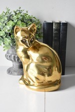 Vintage Large Brass Cat