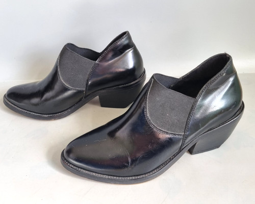 Asos black leather - leather, ankle