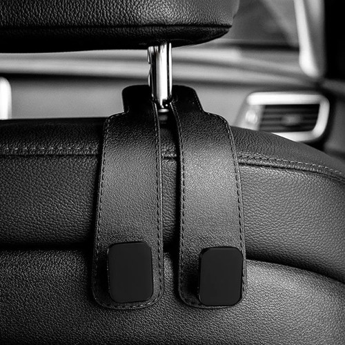 Car headrest hooks leather - car,