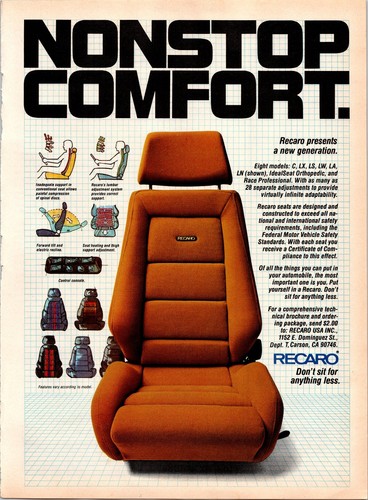 Recaro vintage magazine car - recaro, ad