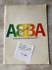 1977 ABBA Signed by Set Designer Tony Halton Souvenir Programme European Austral
