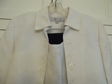 Tahari 3 Piece Black And White Evening Pants Suit Size 6, EUC