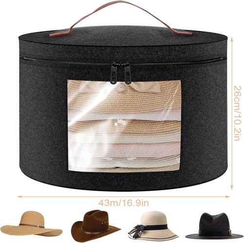 Round hat storage box - round, large