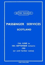 British Railways Scotland Region Passenger Timetable June 13th to September 1...