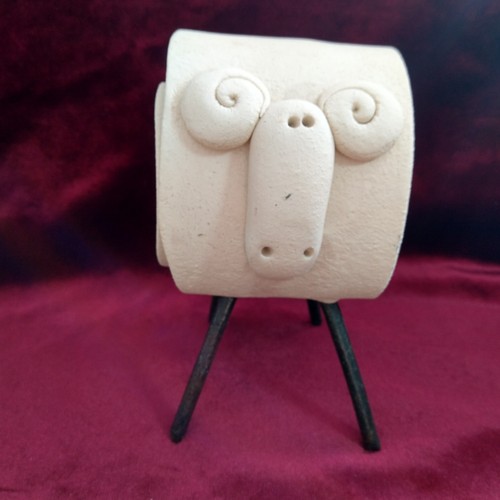 Pottery sheep figure 4 - pottery,