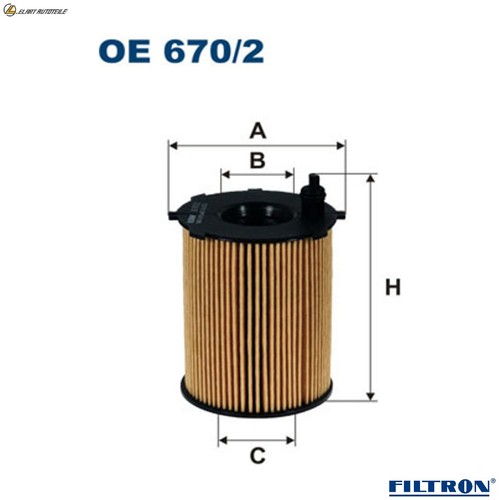Oil filter 670 - oil, alfa