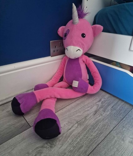 Large pink unicorn horse - unicorn, toy