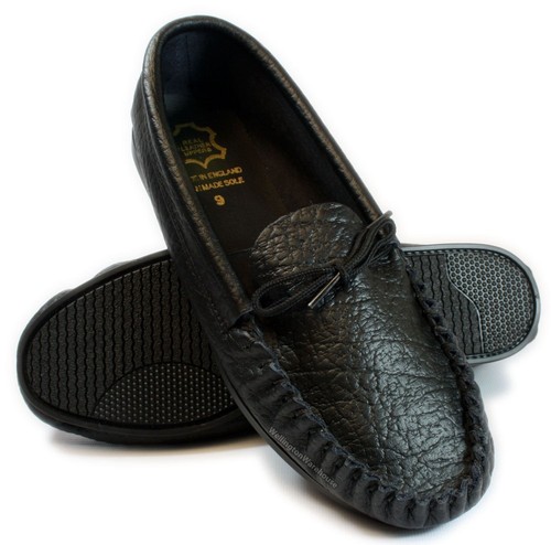 Mens black tan leather - black,