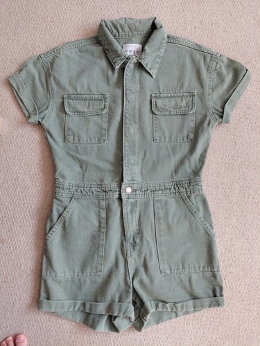 Womens size khaki button - ,